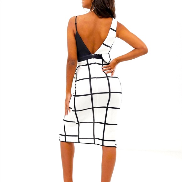 Mono grid Midi Dress 👗 - Picture 3 of 9